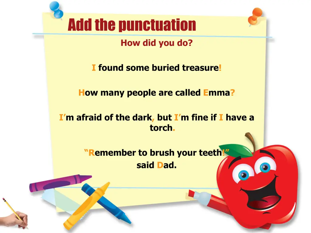 add the punctuation 1