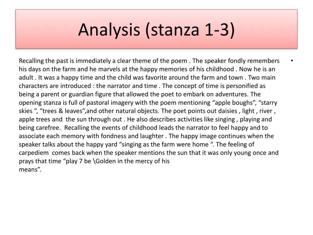 analysis stanza 1 3