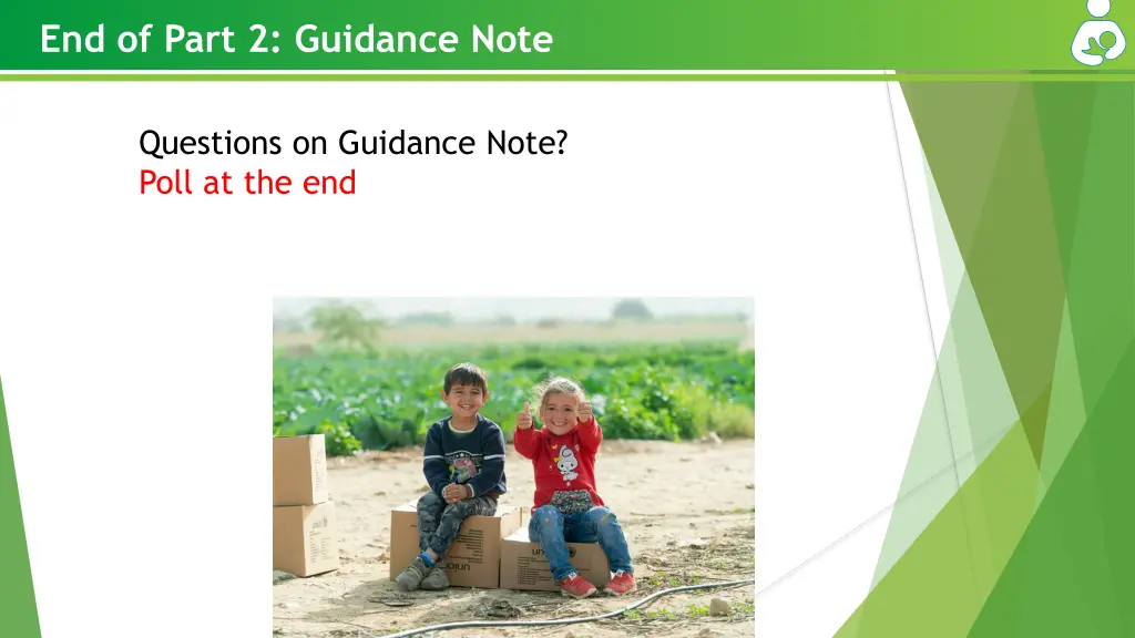 end of part 2 guidance note