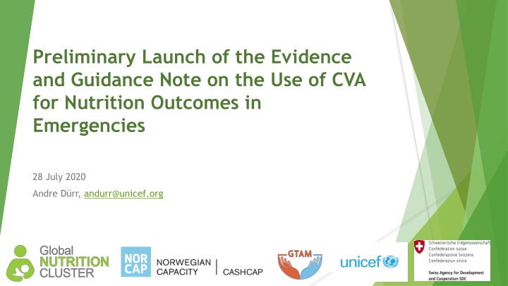 preliminary launch of the evidence and guidance