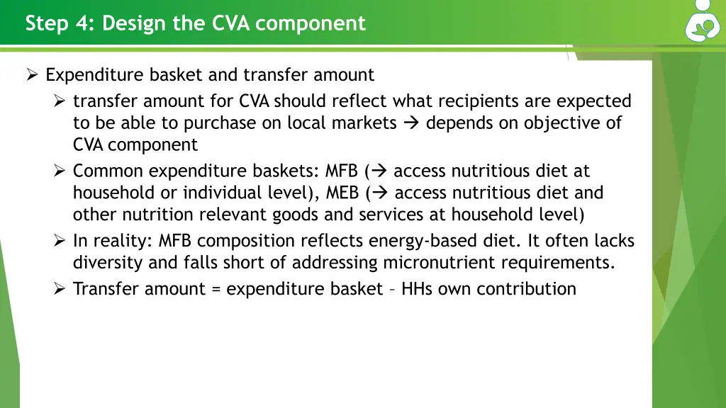 step 4 design the cva component 1