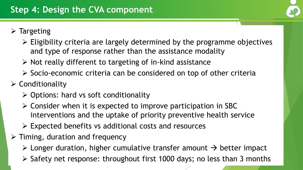 step 4 design the cva component