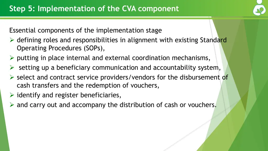 step 5 implementation of the cva component