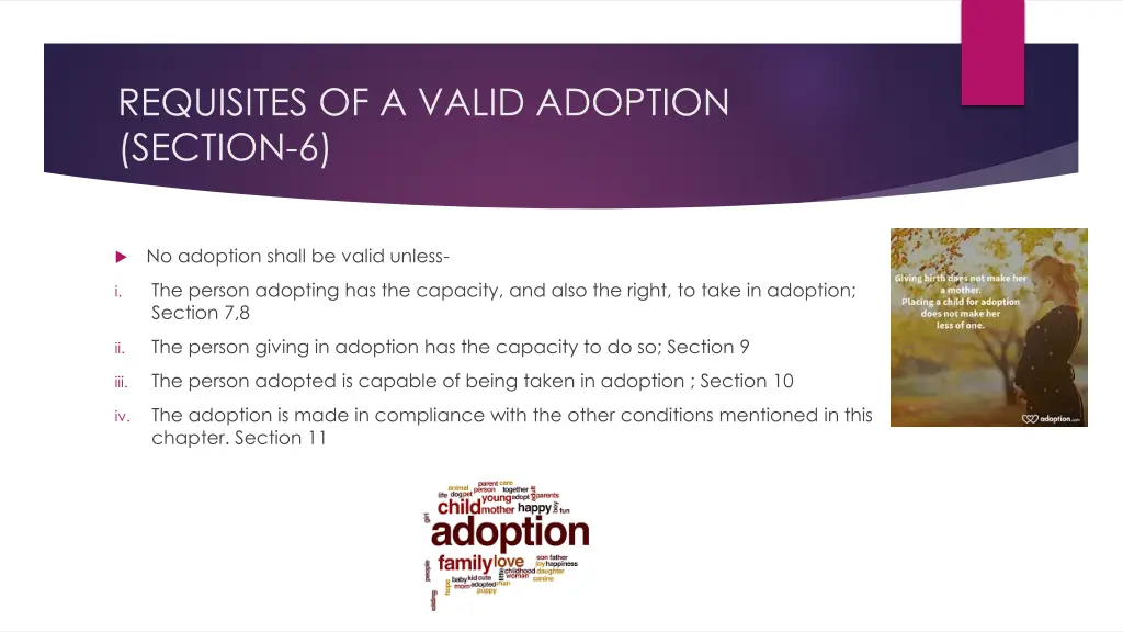 requisites of a valid adoption section 6