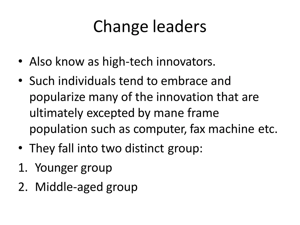 change leaders