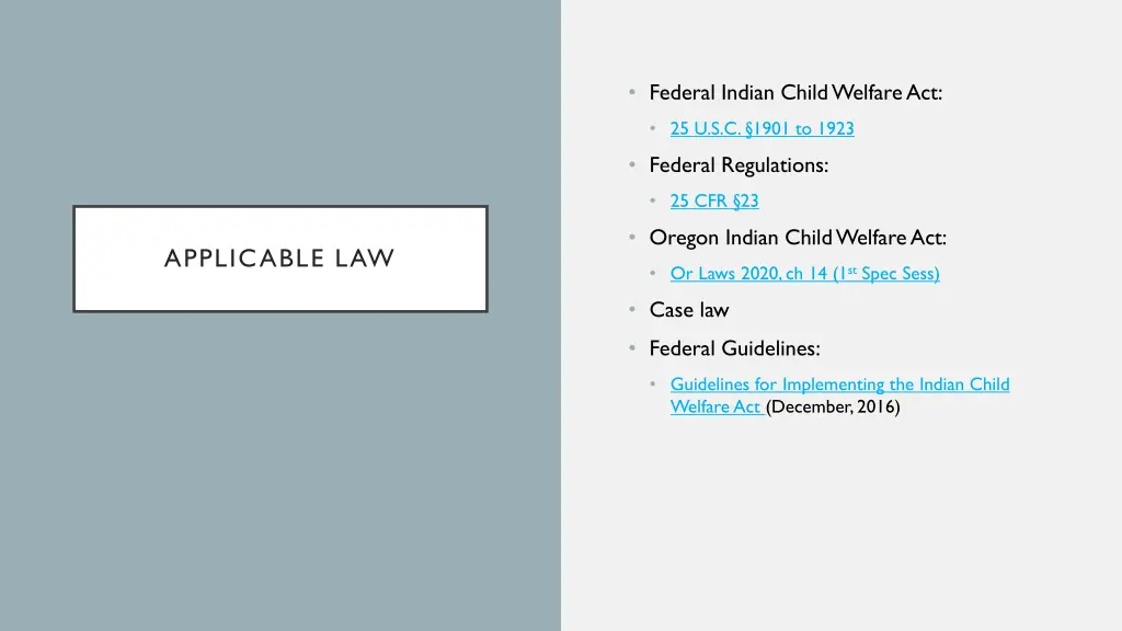 federal indian child welfare act