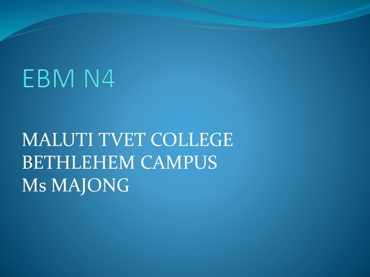 maluti tvet college bethlehem campus ms majong