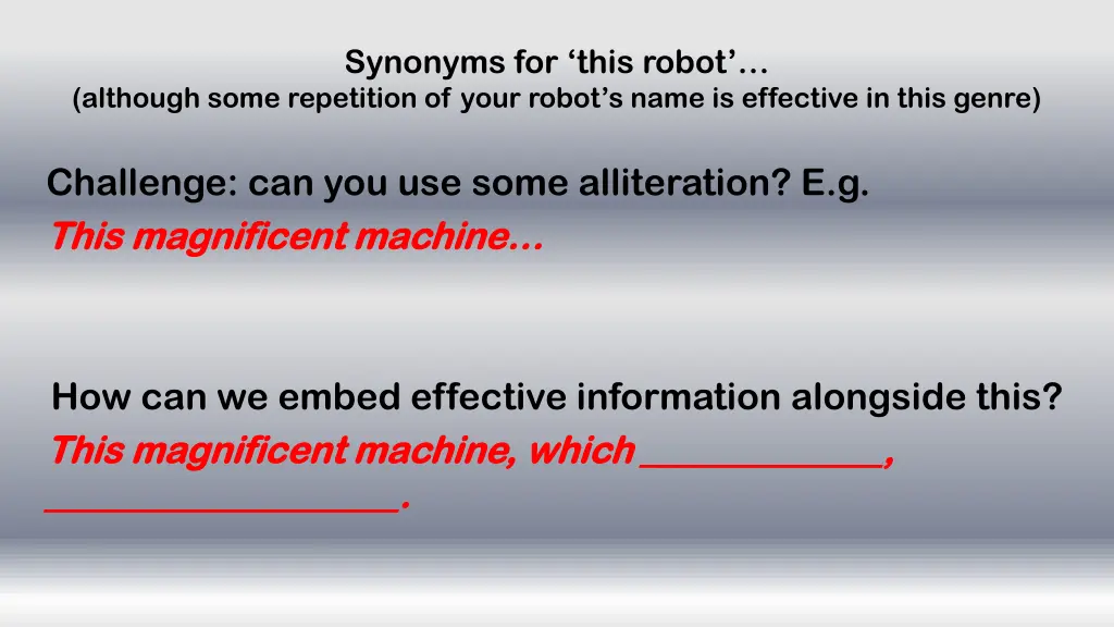 synonyms for this robot