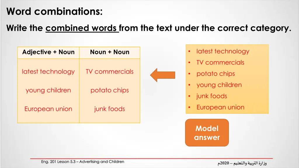 word combinations