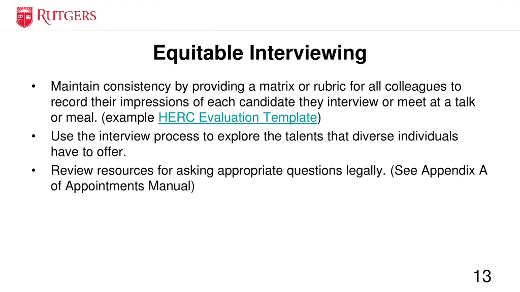 equitable interviewing