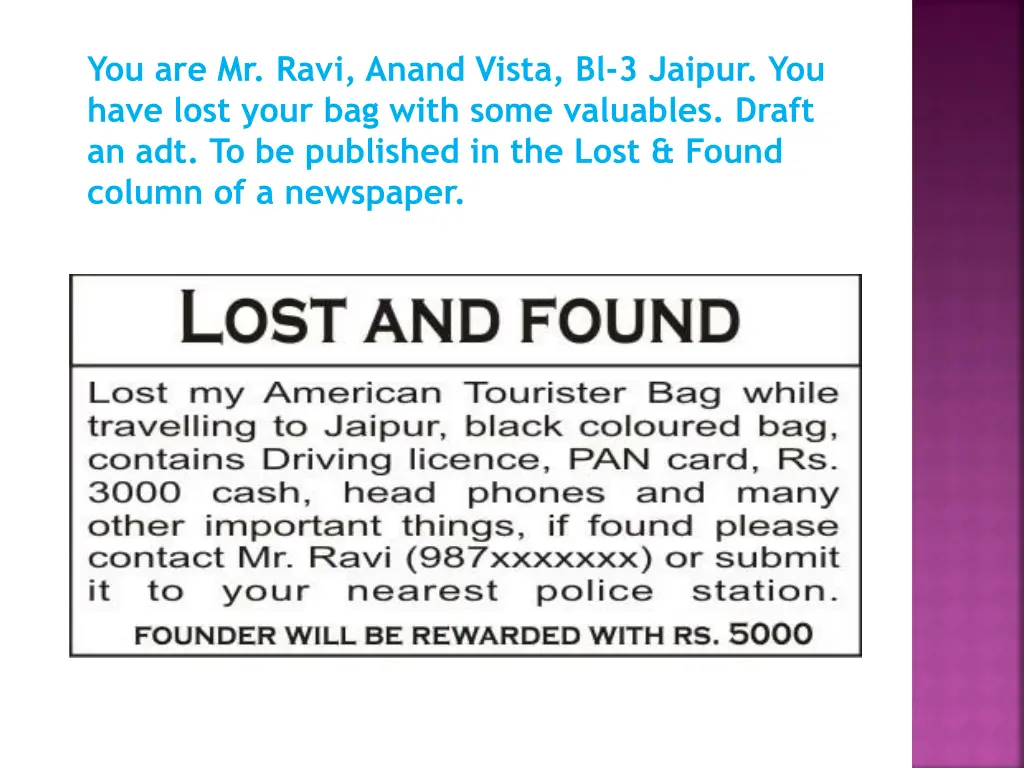 you are mr ravi anand vista bl 3 jaipur you have