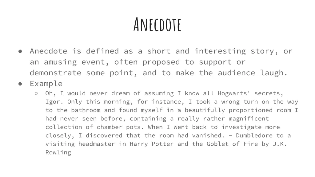 anecdote