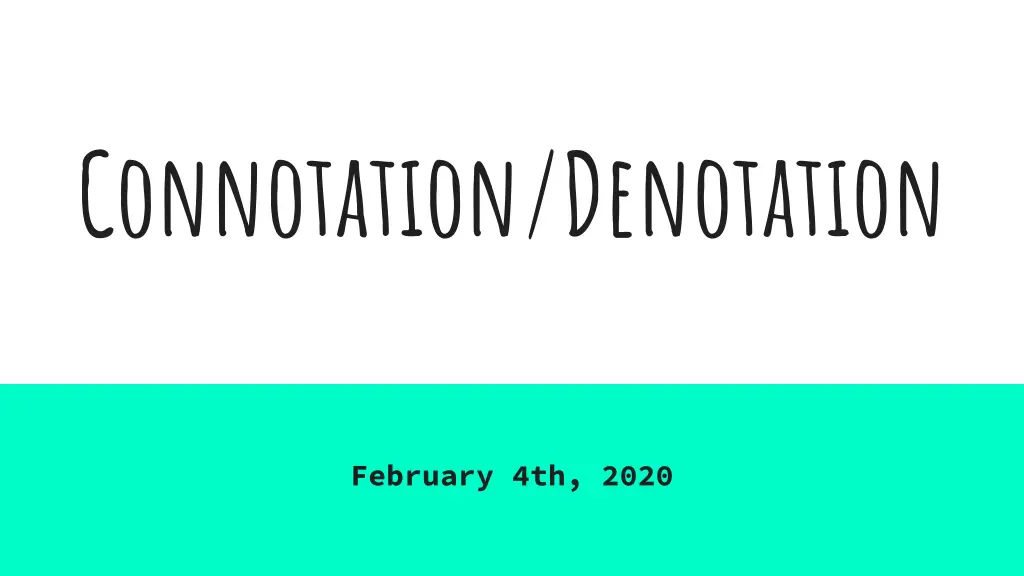 connotation denotation