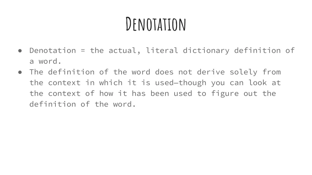 denotation