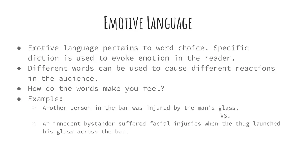 emotive language