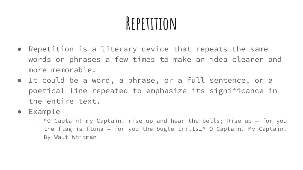 repetition