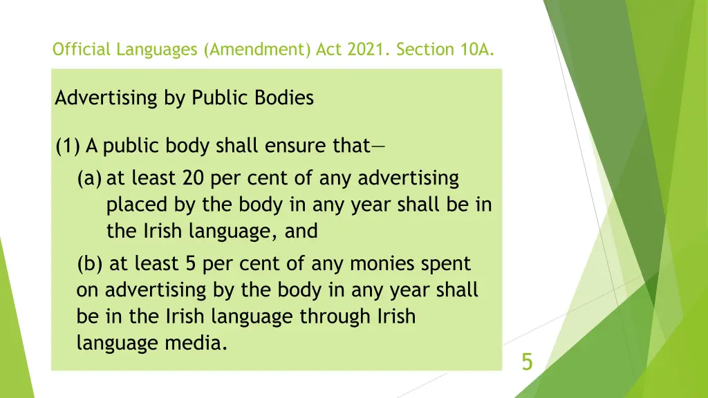 official languages amendment act 2021 section 10a