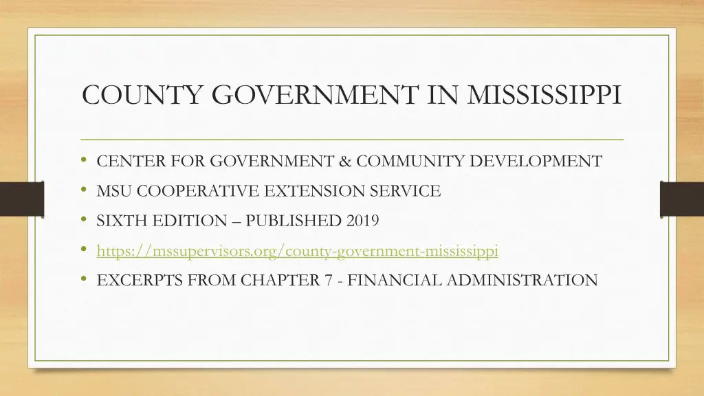 county government in mississippi