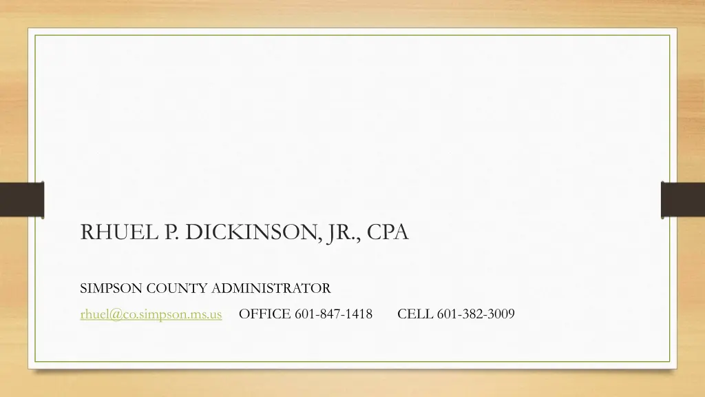 rhuel p dickinson jr cpa