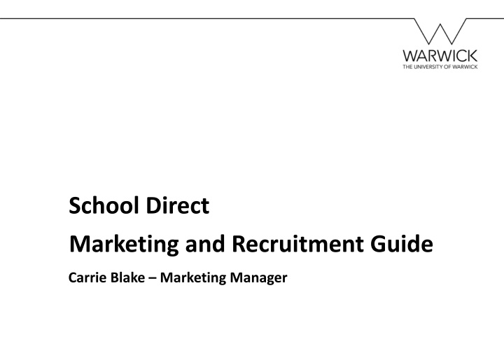 school direct marketing and recruitment guide