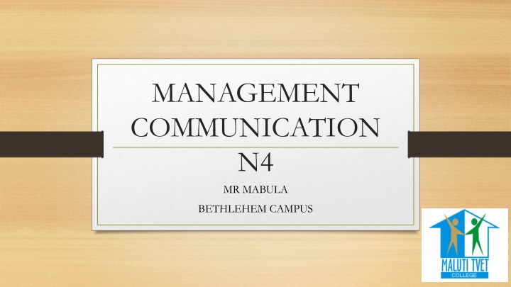 management communication n4 mr mabula