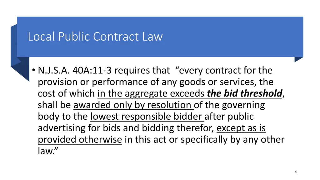 local public contract law