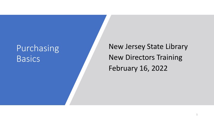 new jersey state library new directors training