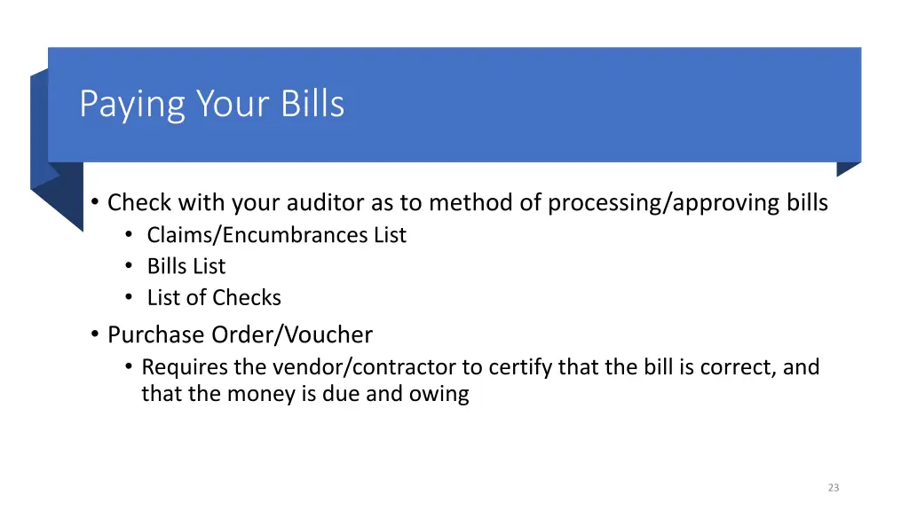 paying your bills