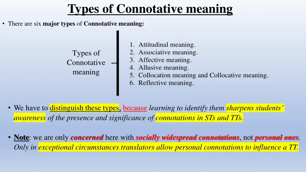 types of connotative meaning