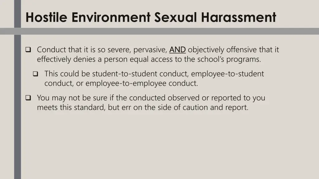 hostile environment sexual harassment