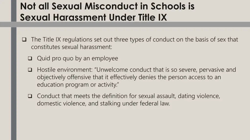 not all sexual misconduct in schools is sexual