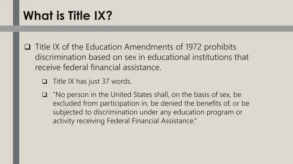 what is title ix