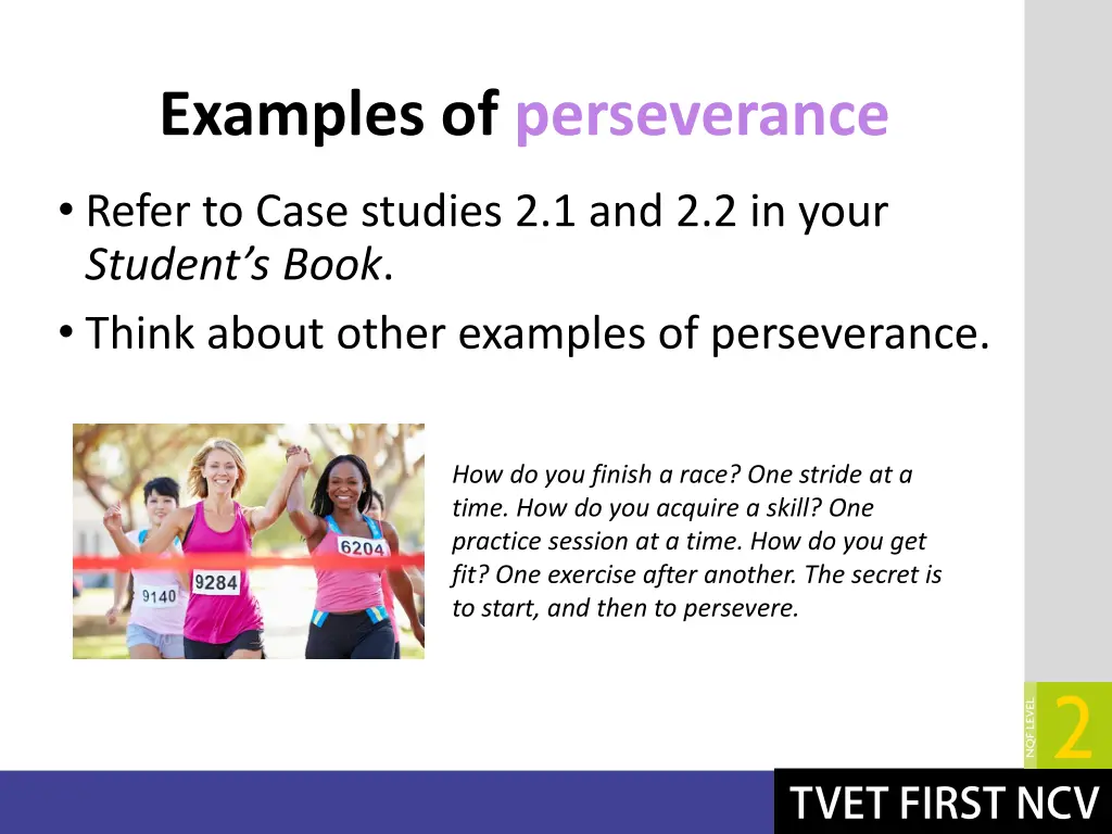 examples of perseverance