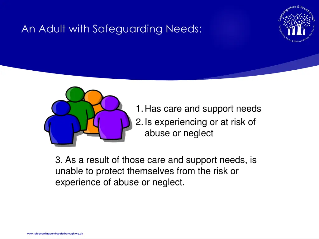 an adult with safeguarding needs