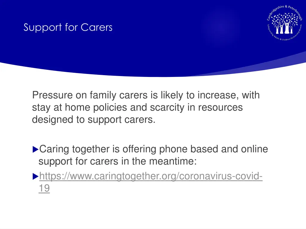 support for carers