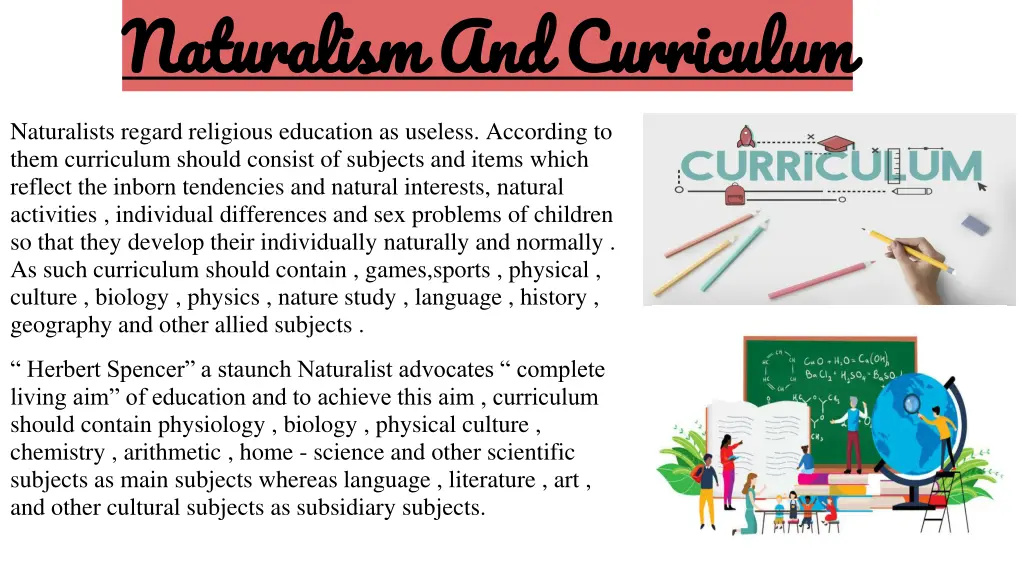 naturalism and curriculum