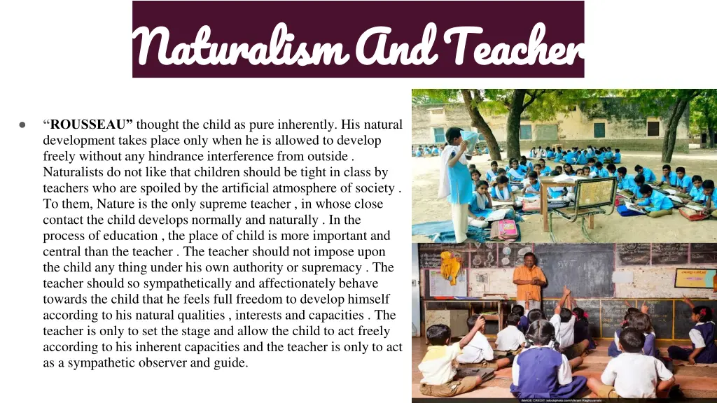 naturalism and teacher