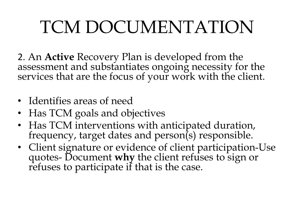 tcm documentation