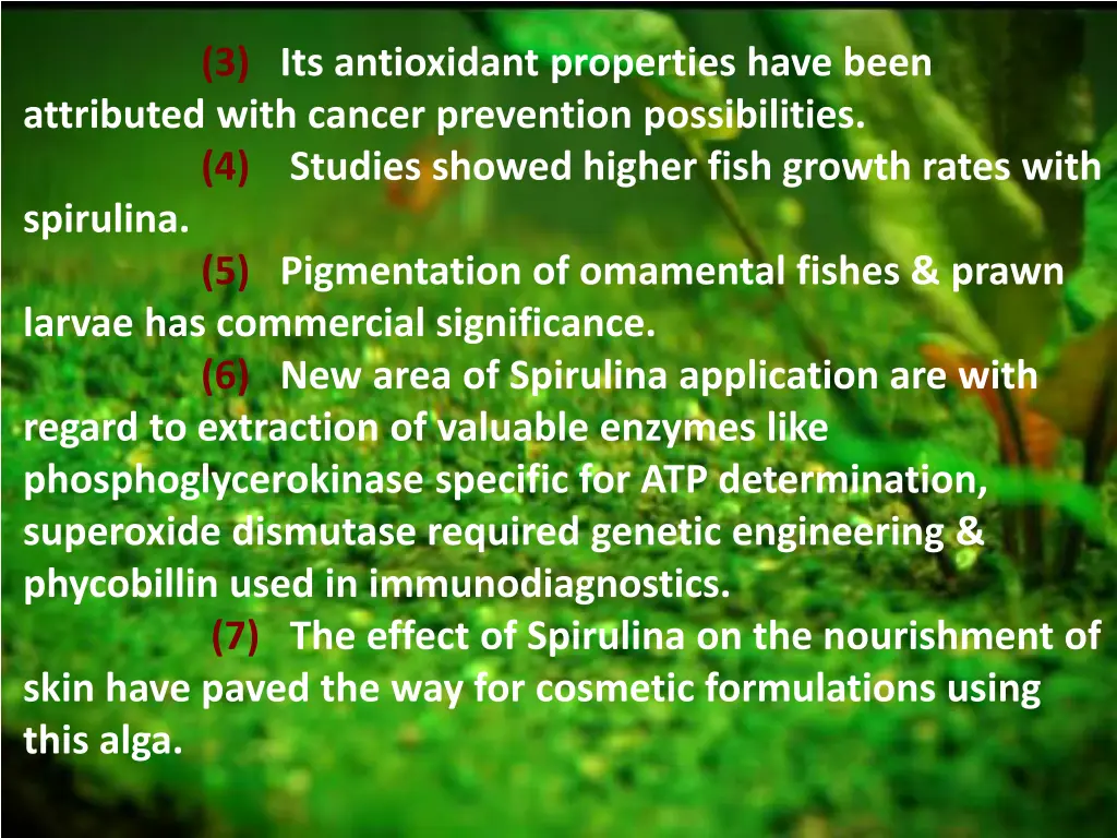 3 its antioxidant properties have been attributed