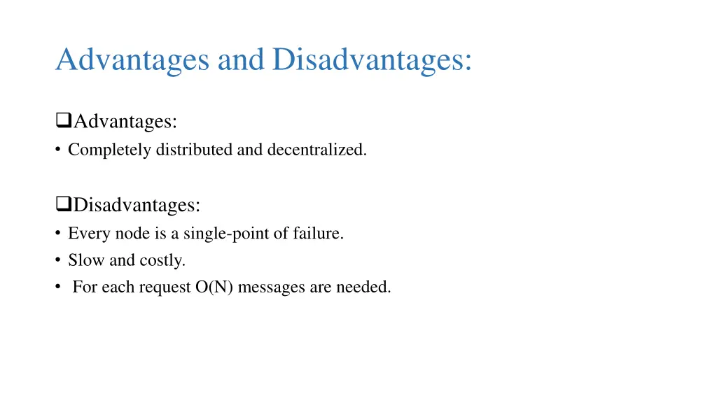 advantages and disadvantages