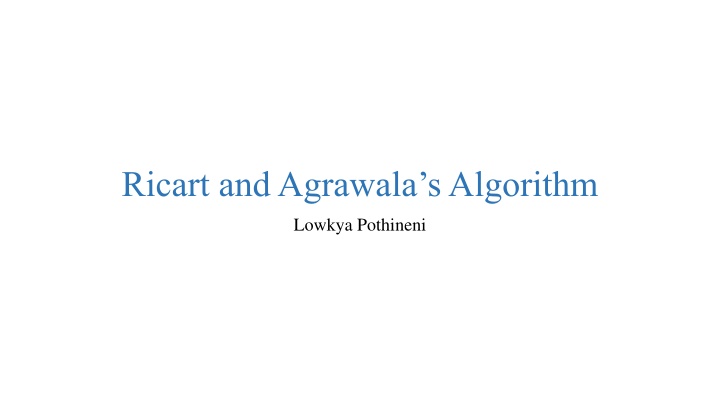 ricart and agrawala s algorithm