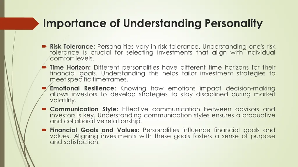 importance of understanding personality