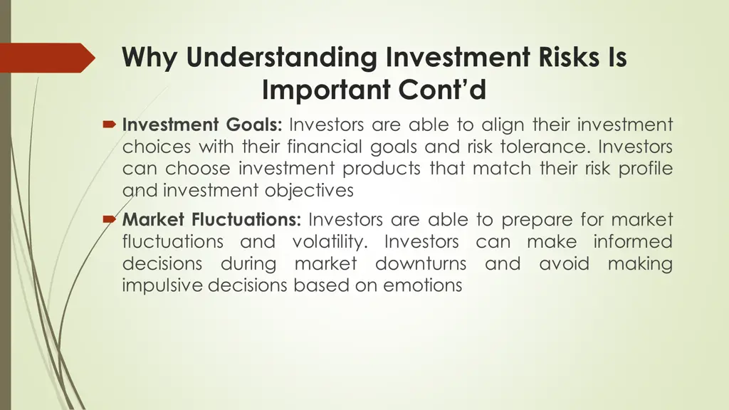 why understanding investment risks is important