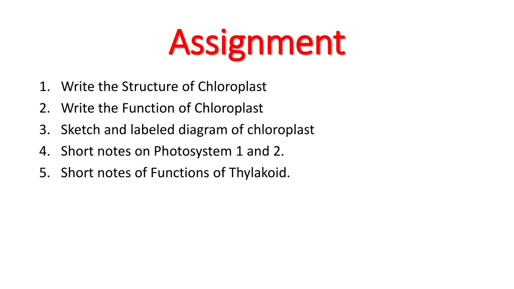 assignment assignment