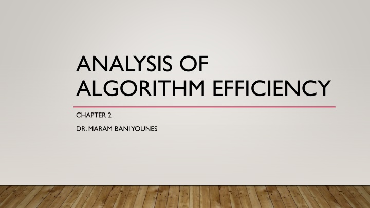 analysis of algorithm efficiency