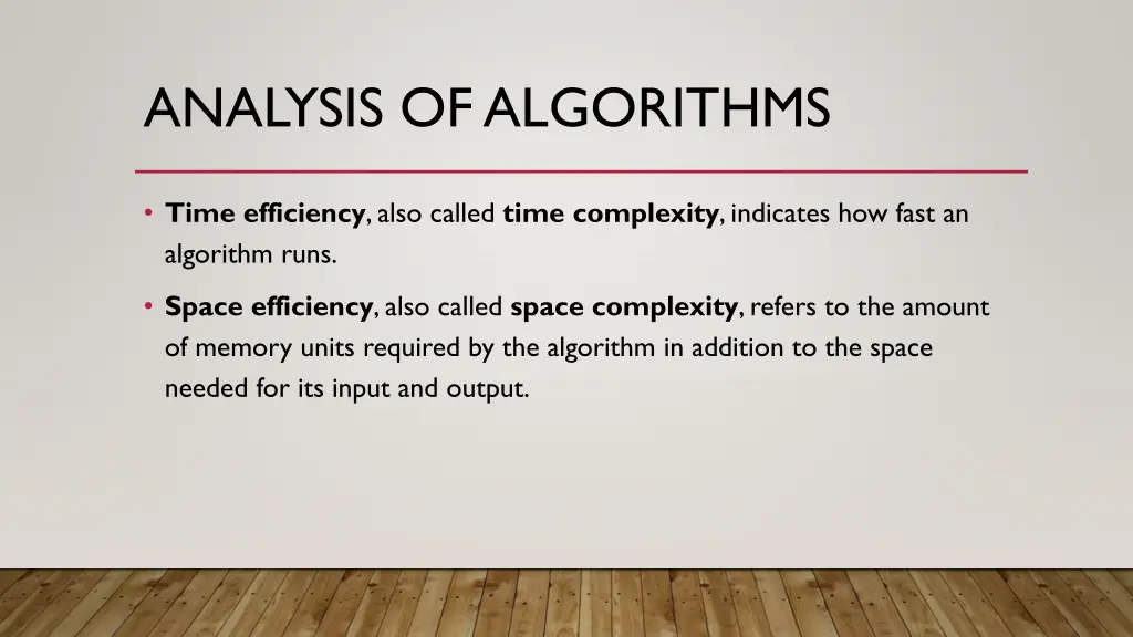 analysis of algorithms 1