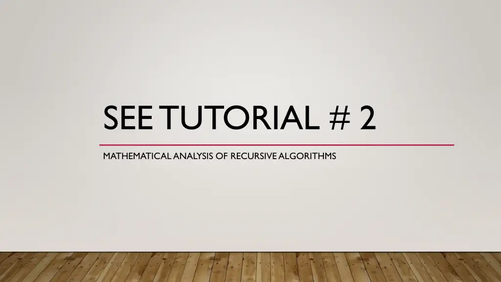 see tutorial 2