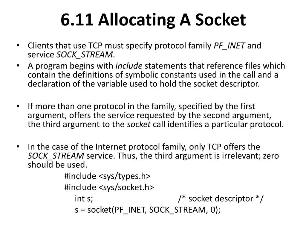 6 11 allocating a socket