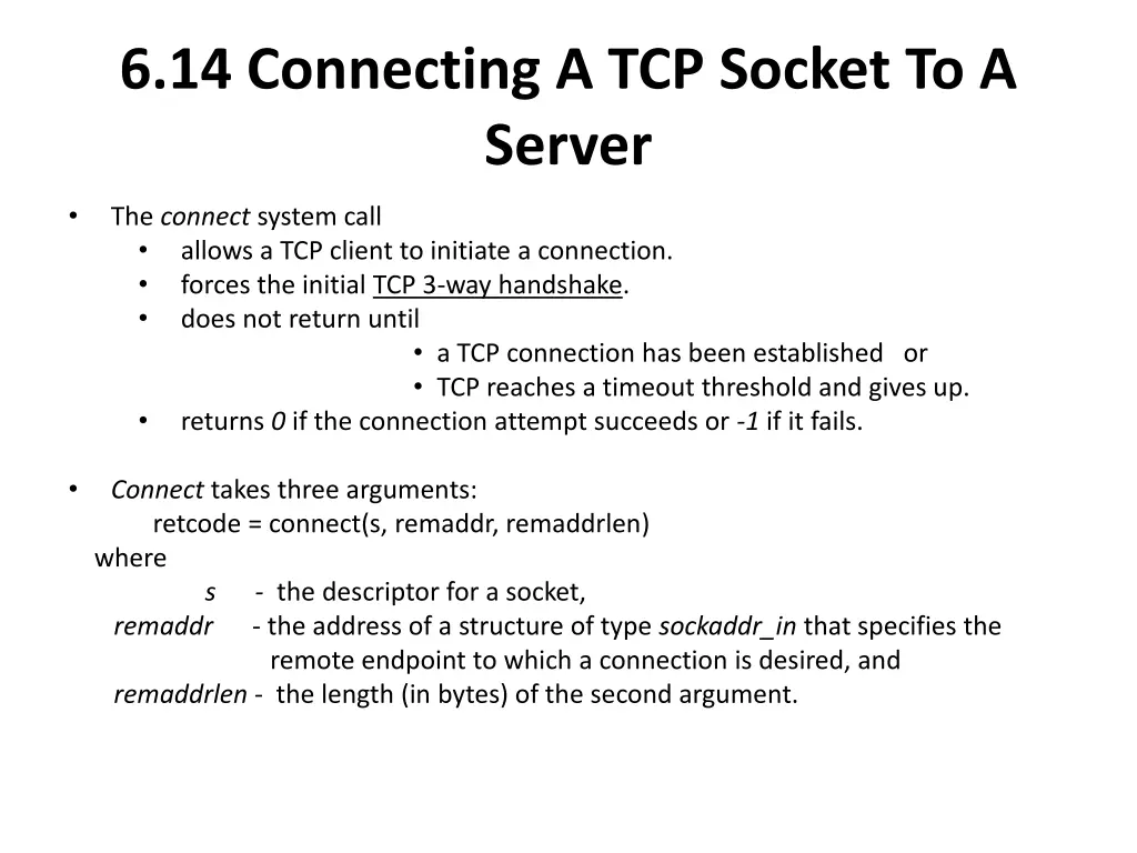 6 14 connecting a tcp socket to a server