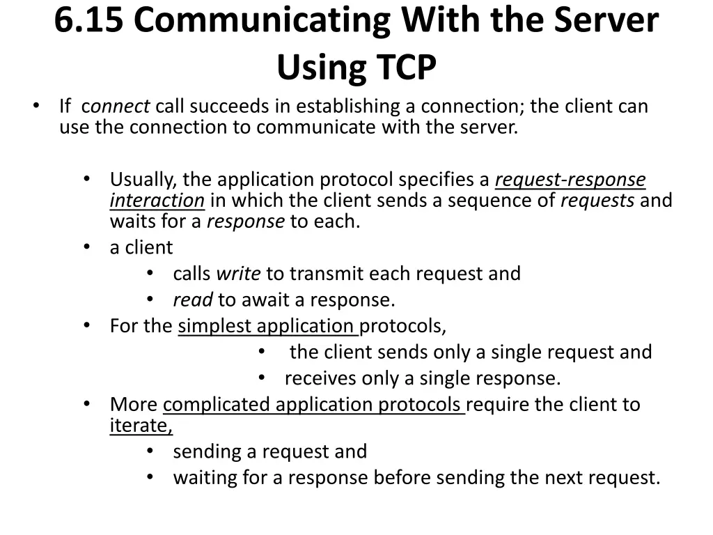 6 15 communicating with the server using